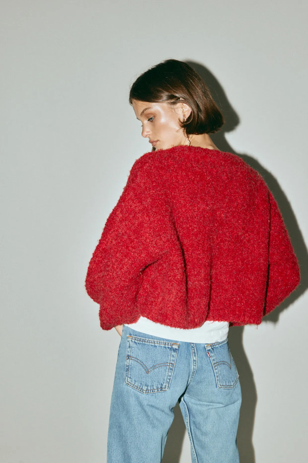 Elsie Knit Cardigan Chilli