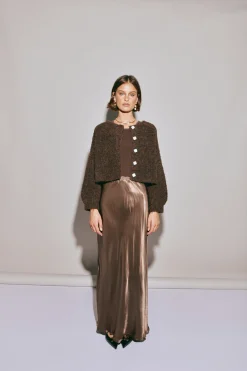 Elsie Knit Cardigan Chocolate