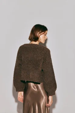 Elsie Knit Cardigan Chocolate