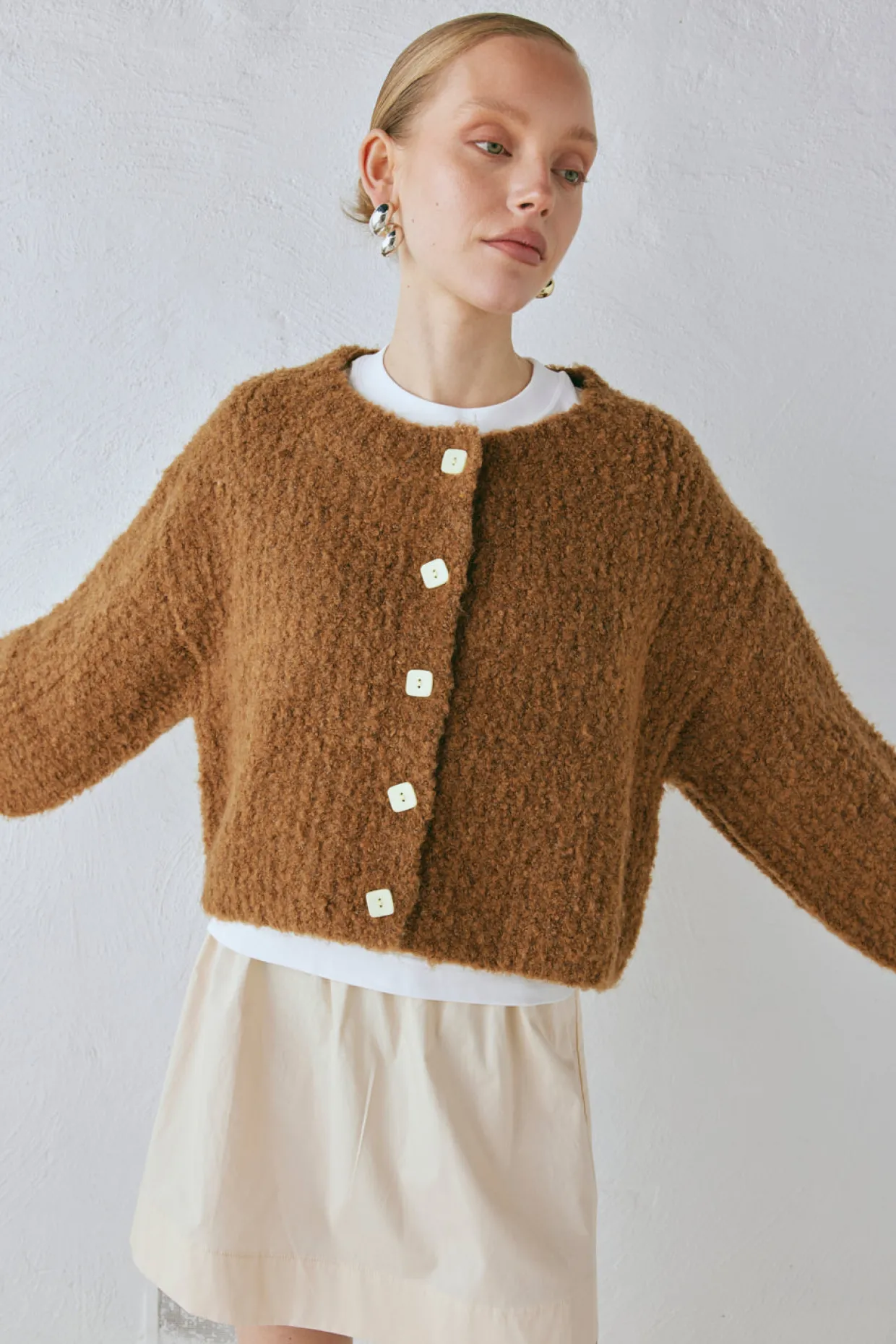 Elsie Knit Cardigan Copper