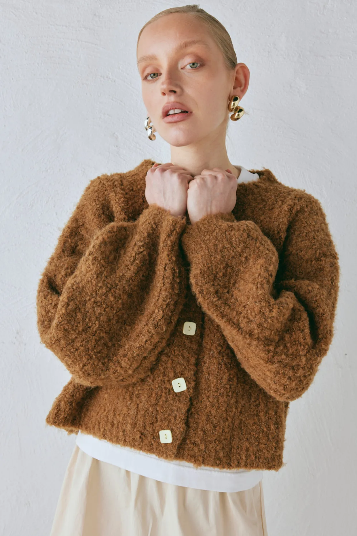Elsie Knit Cardigan Copper