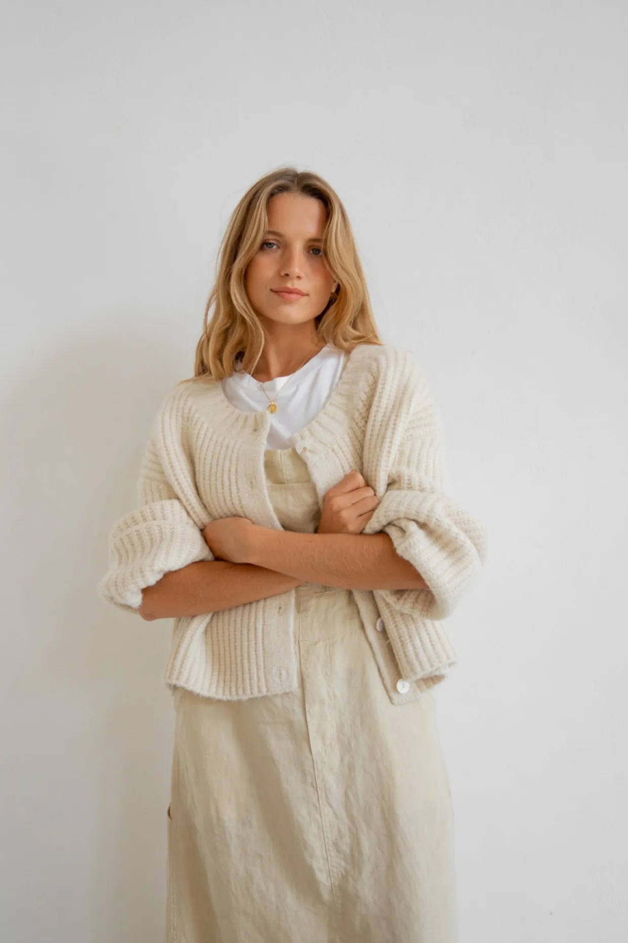 Elsie Knit Cardigan Cream