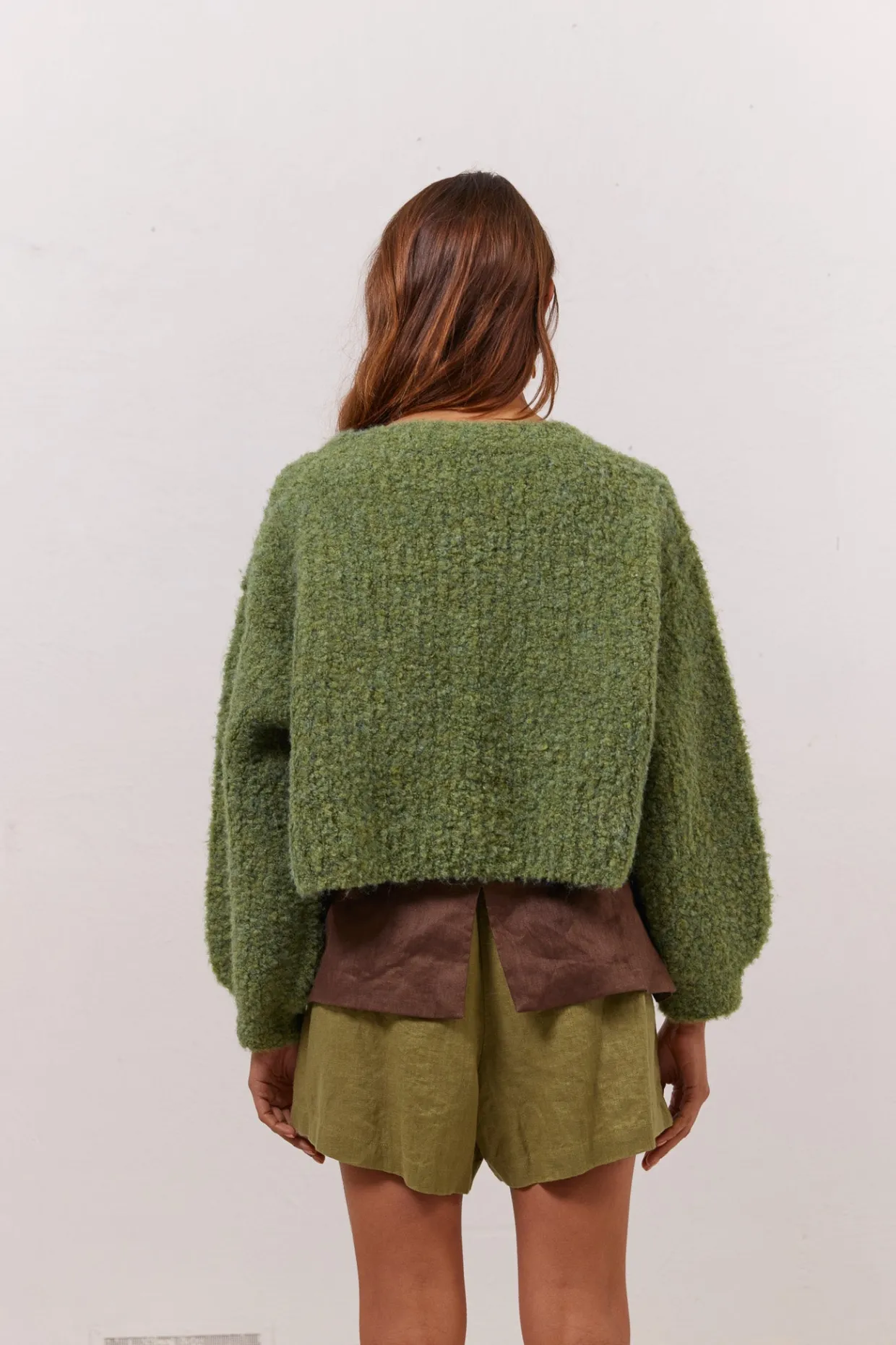 Elsie Knit Cardigan Green