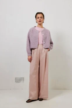 Elsie Knit Cardigan Lilac