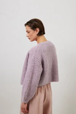 Elsie Knit Cardigan Lilac