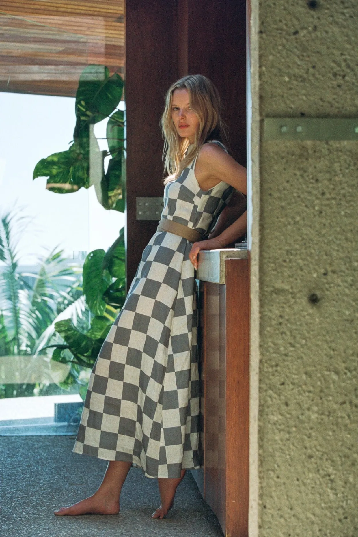 Emil Linen Midi Dress Asta