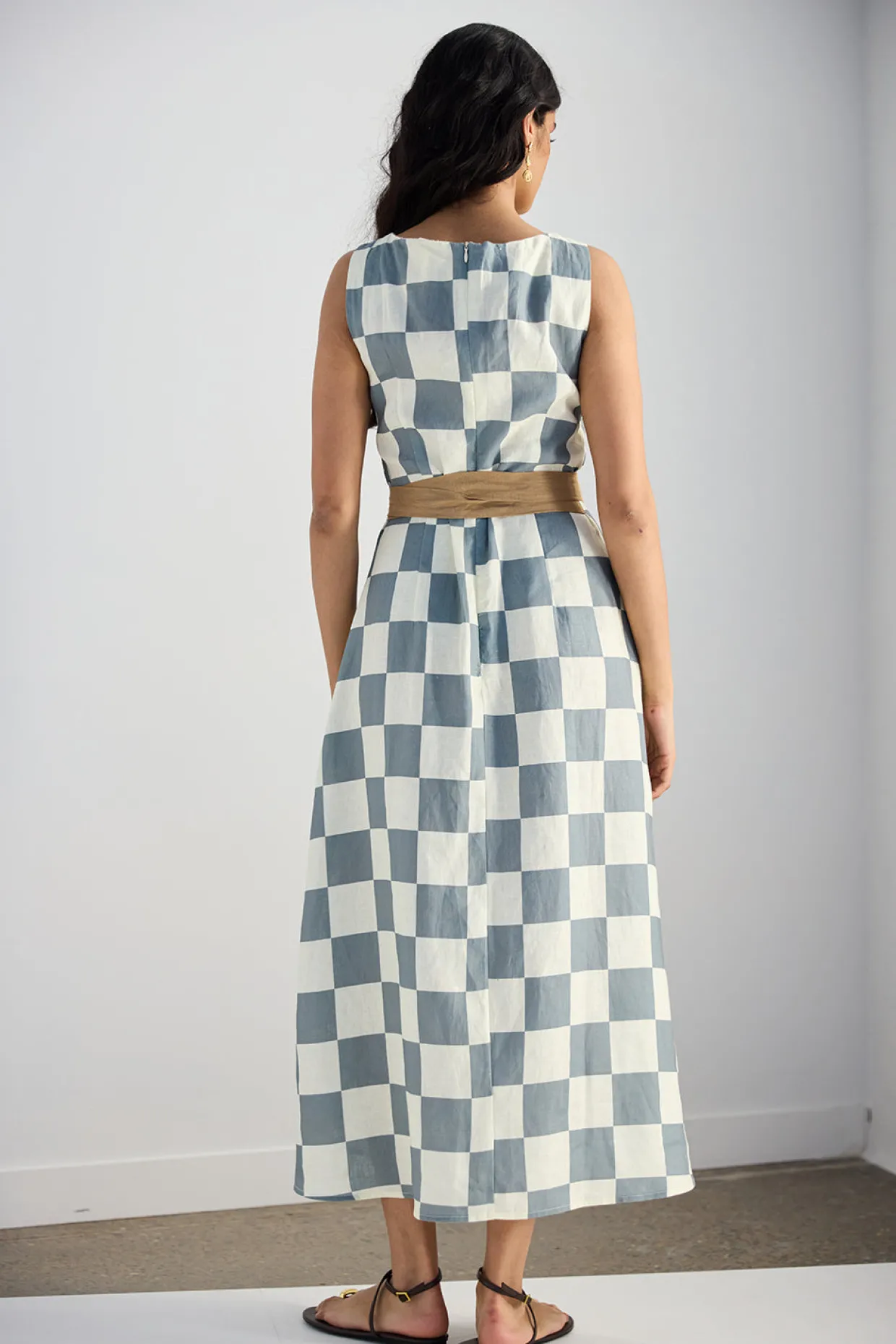 Emil Linen Midi Dress Asta
