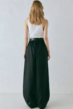 Energy Flows Linen Pants Black