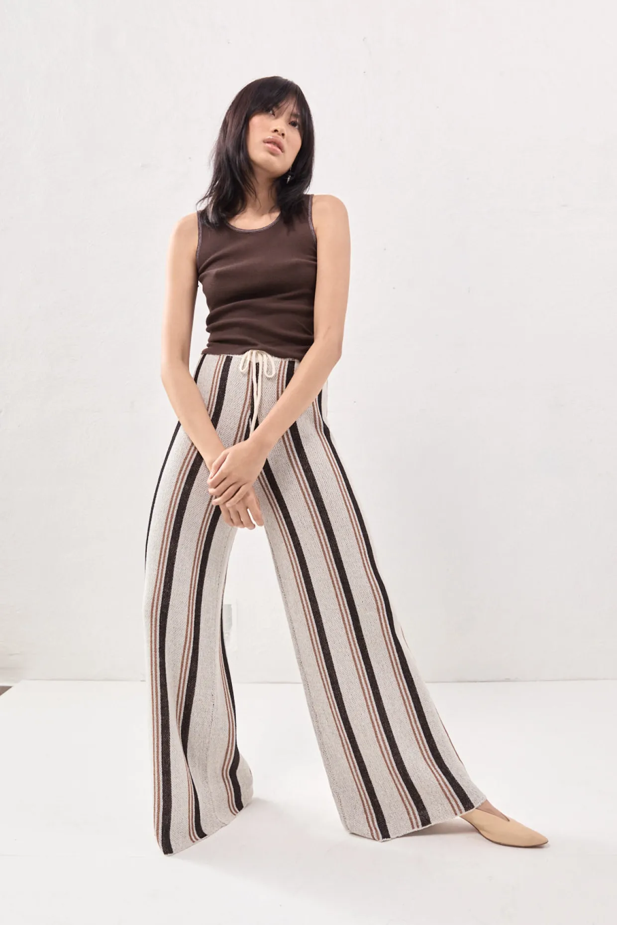 Enzo Knit Pants Stripe