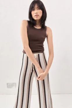 Enzo Knit Pants Stripe