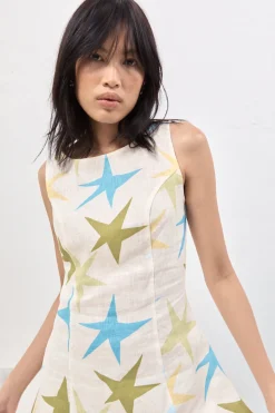 Esther Linen Mini Dress Star