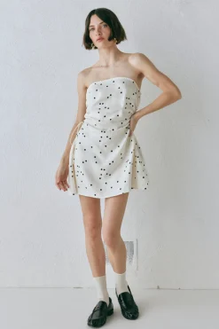 Gaia Linen Mini Dress Dot