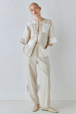 Goldie Linen Pants Oatmeal