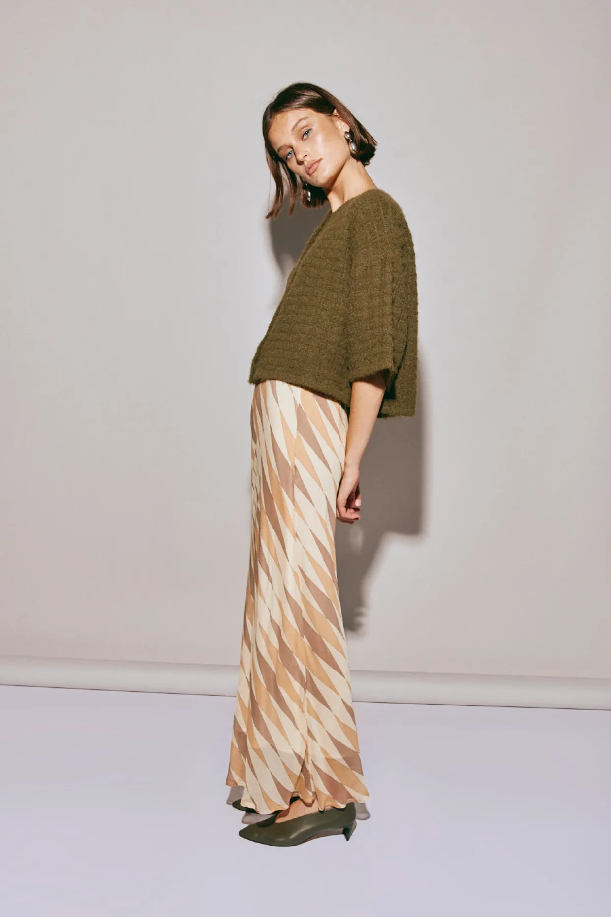 Hailey Knit Cardigan Khaki