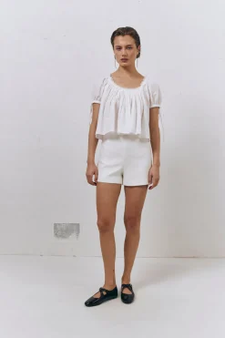 Harry Girl Smock Top White