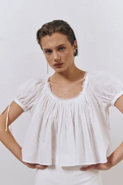 Harry Girl Smock Top White