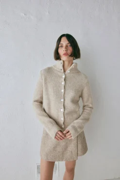 Henley Knit Cardigan Marle