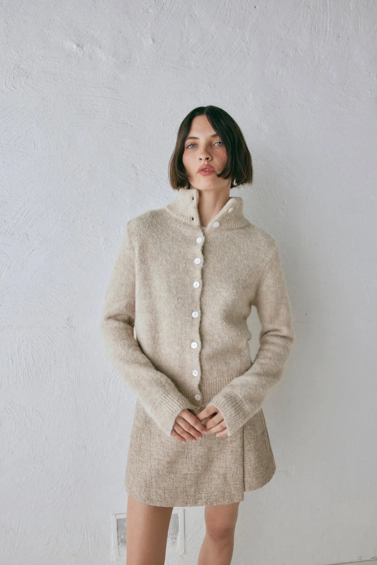 Henley Knit Cardigan Marle