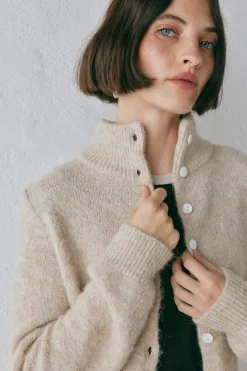 Henley Knit Cardigan Marle