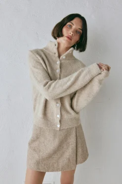 Henley Knit Cardigan Marle