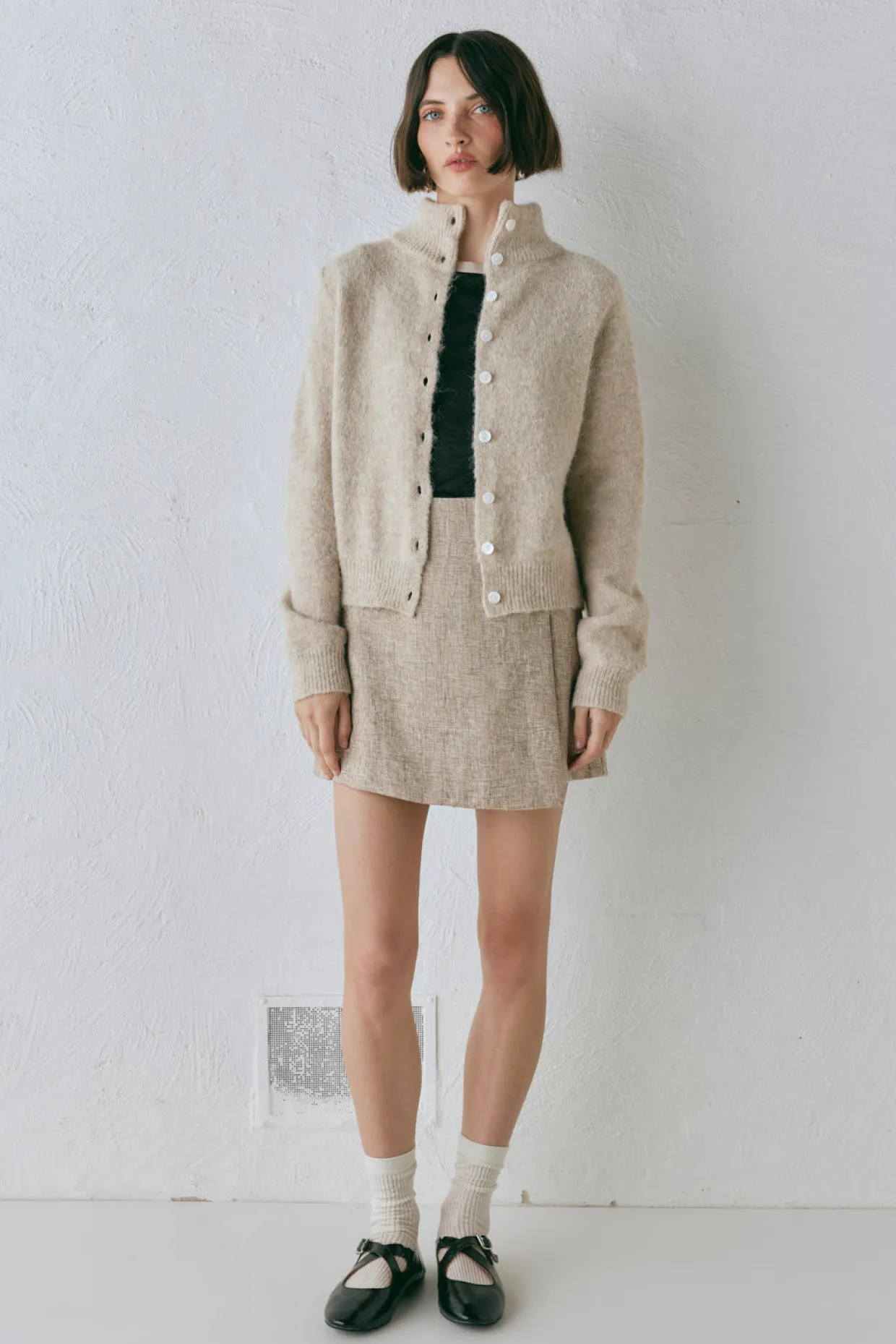 Henley Knit Cardigan Marle