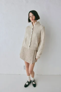 Henley Knit Cardigan Marle