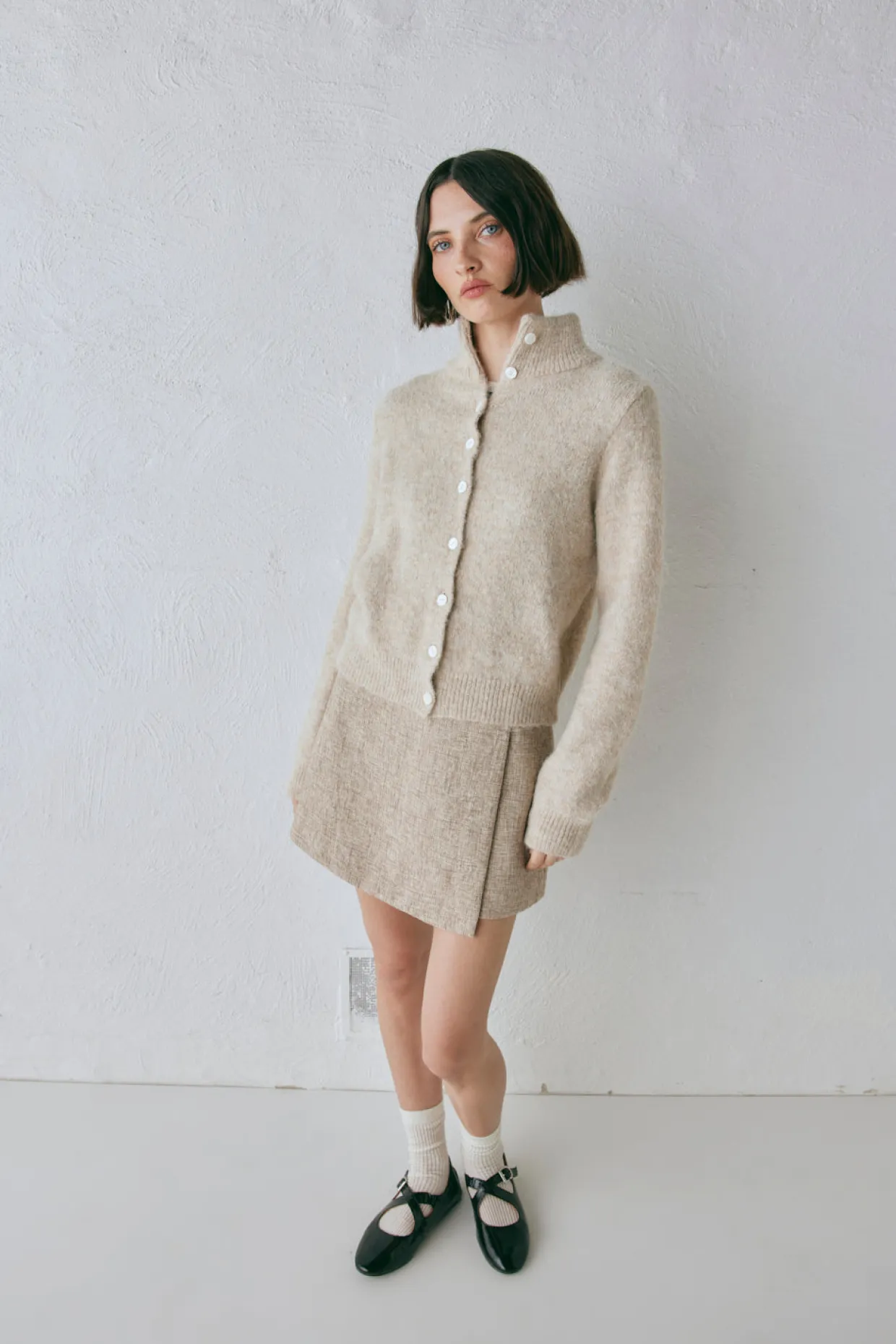 Henley Knit Cardigan Marle