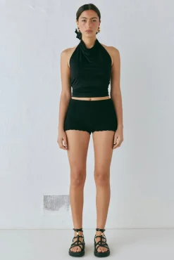 Inner Glow Knit Shorts Black