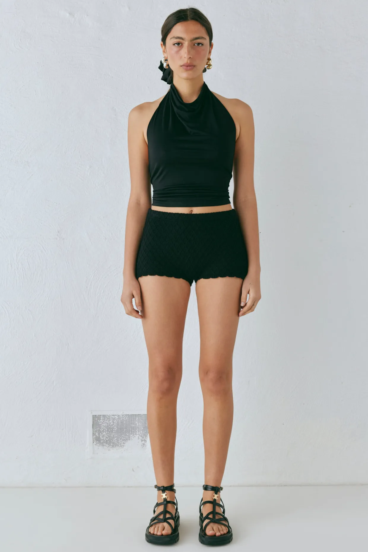 Inner Glow Knit Shorts Black