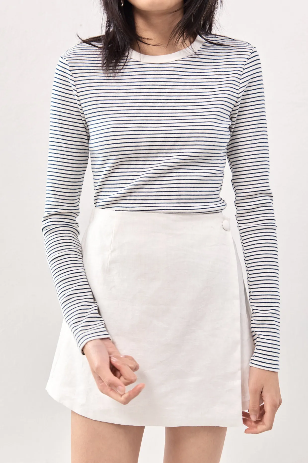 Jardin Linen Mini Skort White