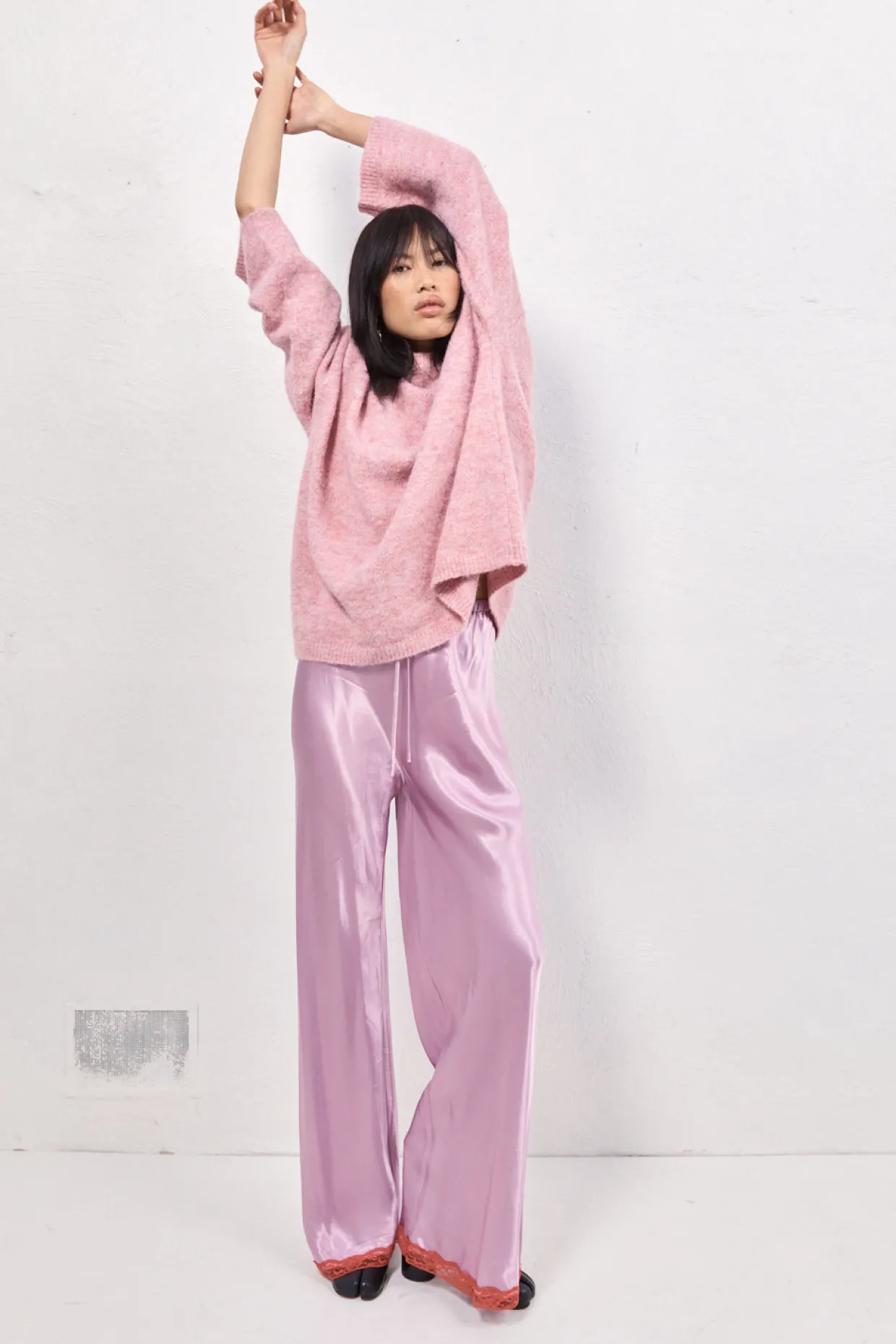 Josefin Satin Pants Lilac
