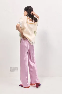 Josefin Satin Pants Lilac