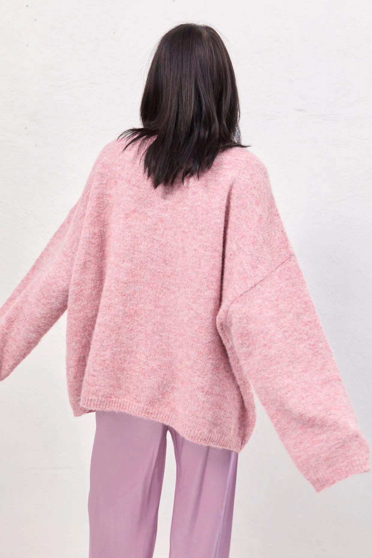 Juni Knit Jumper Pink Marle