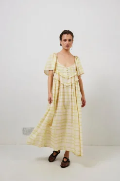 La Prairie Smock Midi Dress Check