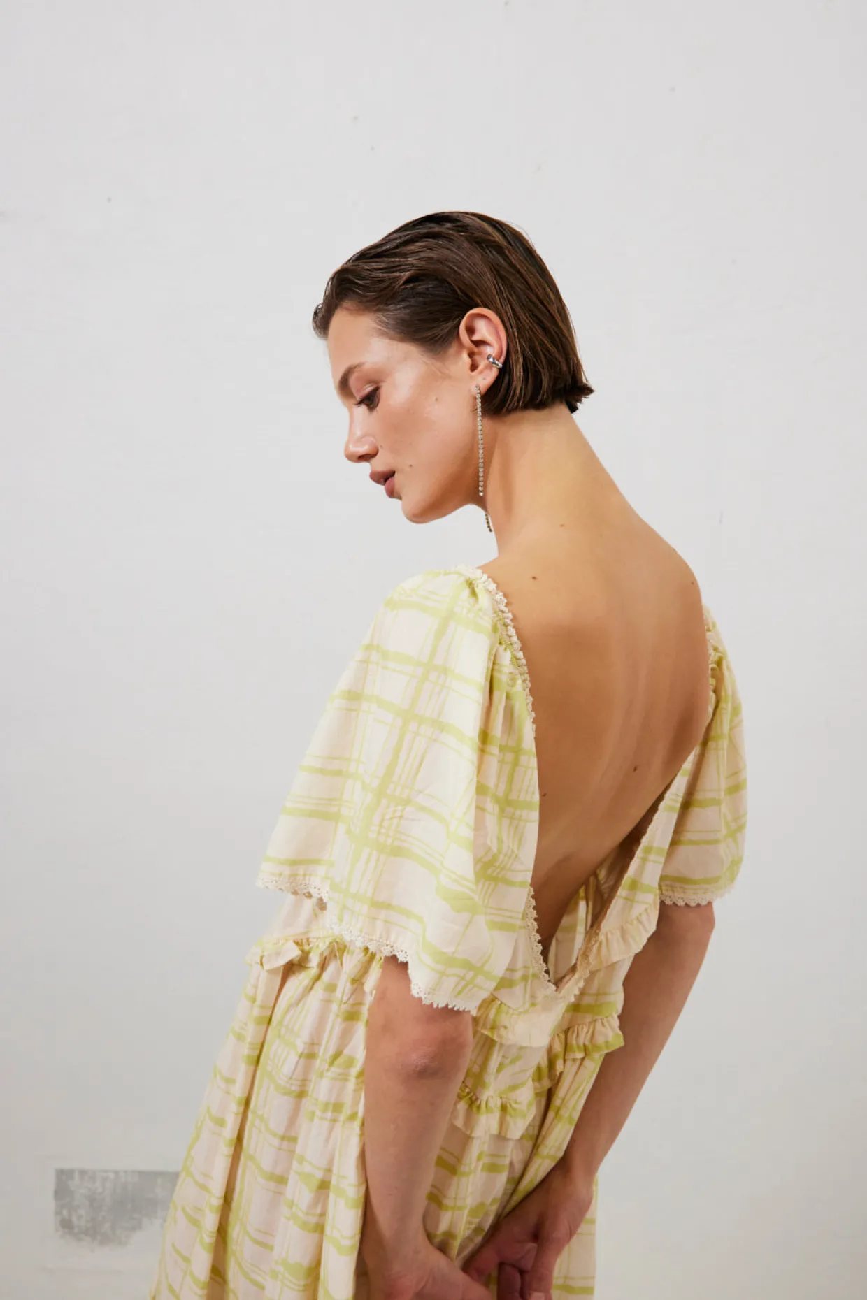 La Prairie Smock Midi Dress Check