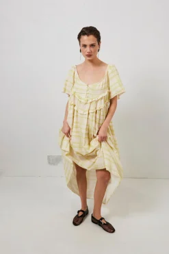 La Prairie Smock Midi Dress Check