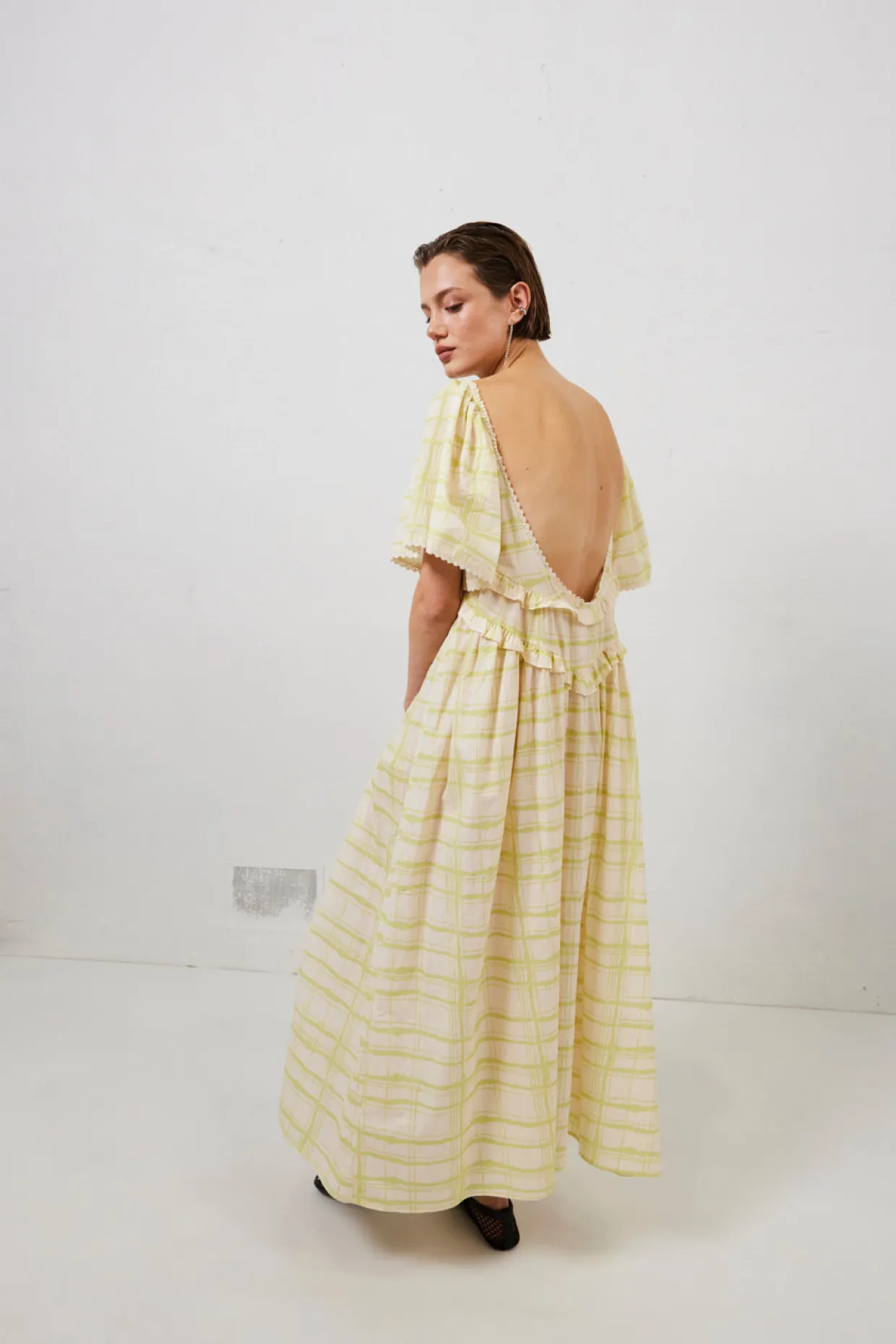 La Prairie Smock Midi Dress Check