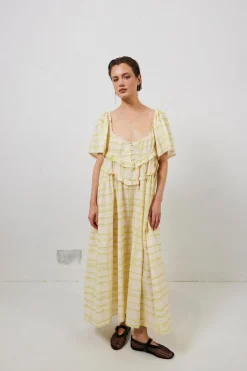 La Prairie Smock Midi Dress Check