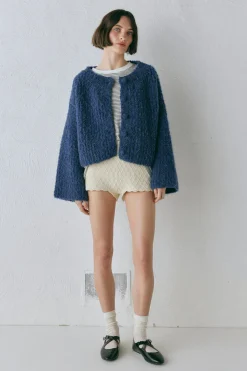 Lacy Knit Cardigan Marle