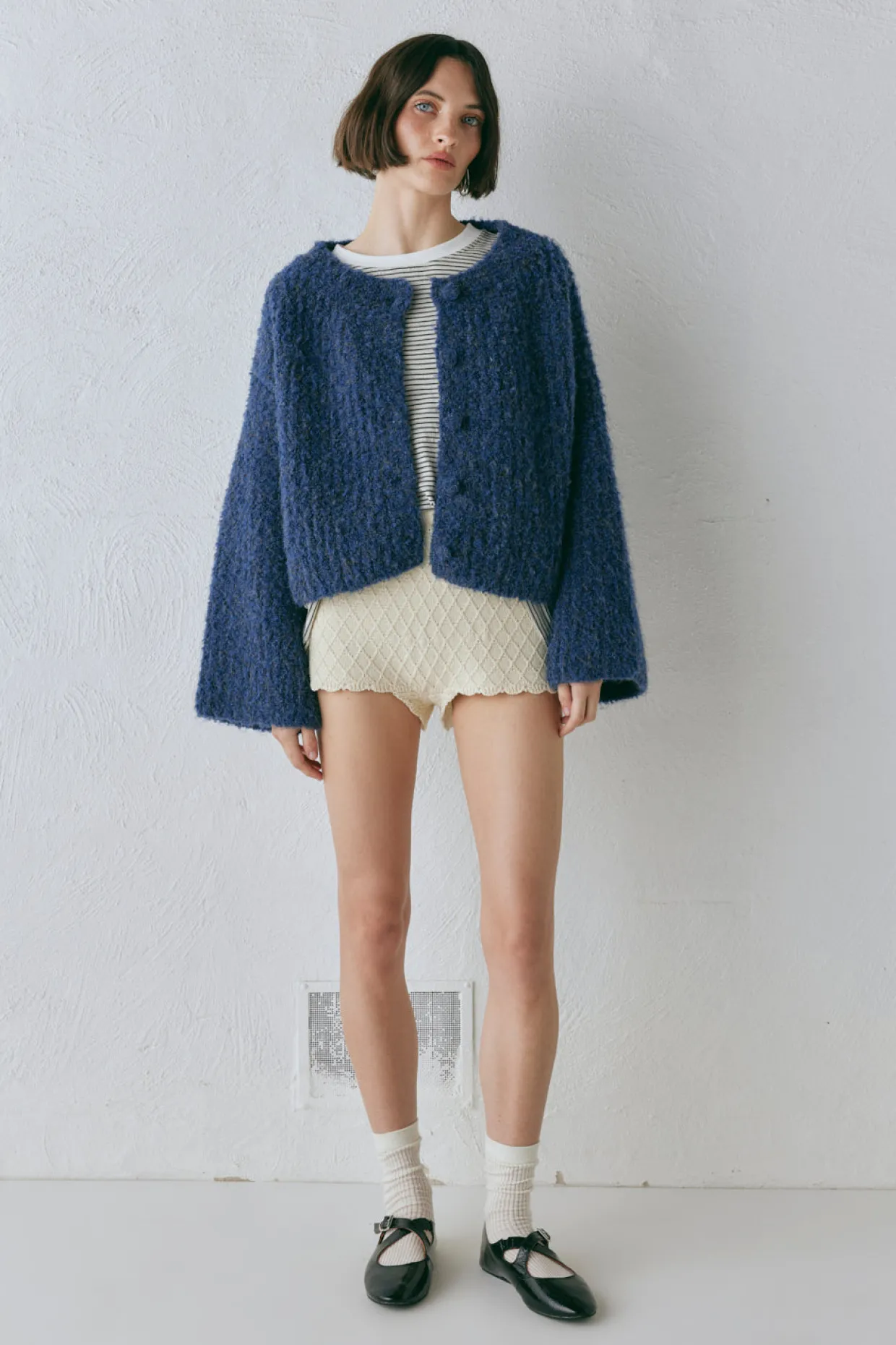 Lacy Knit Cardigan Marle