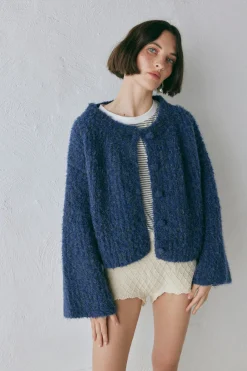 Lacy Knit Cardigan Marle