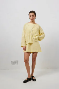 Lola Knit Cardigan Lemon