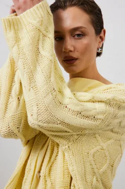 Lola Knit Cardigan Lemon