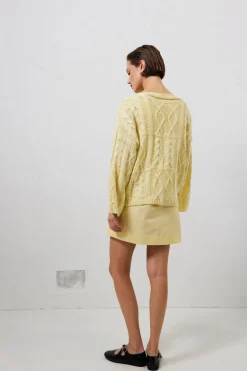 Lola Knit Cardigan Lemon