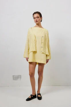 Lola Knit Cardigan Lemon