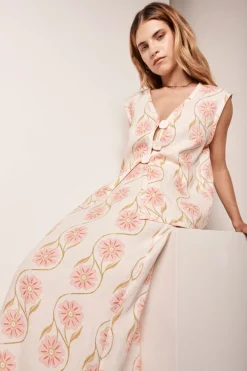 Lorena Linen Vest Bloom