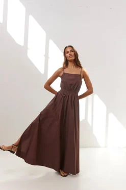 Lou Maxi Dress Chocolate