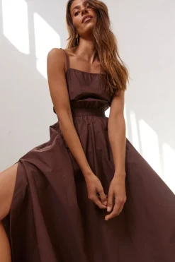 Lou Maxi Dress Chocolate