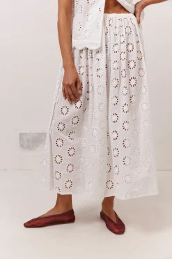 Maisie Midi Skirt Anglaise