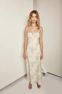Matilda Linen Bias Cut Maxi Dress Florette